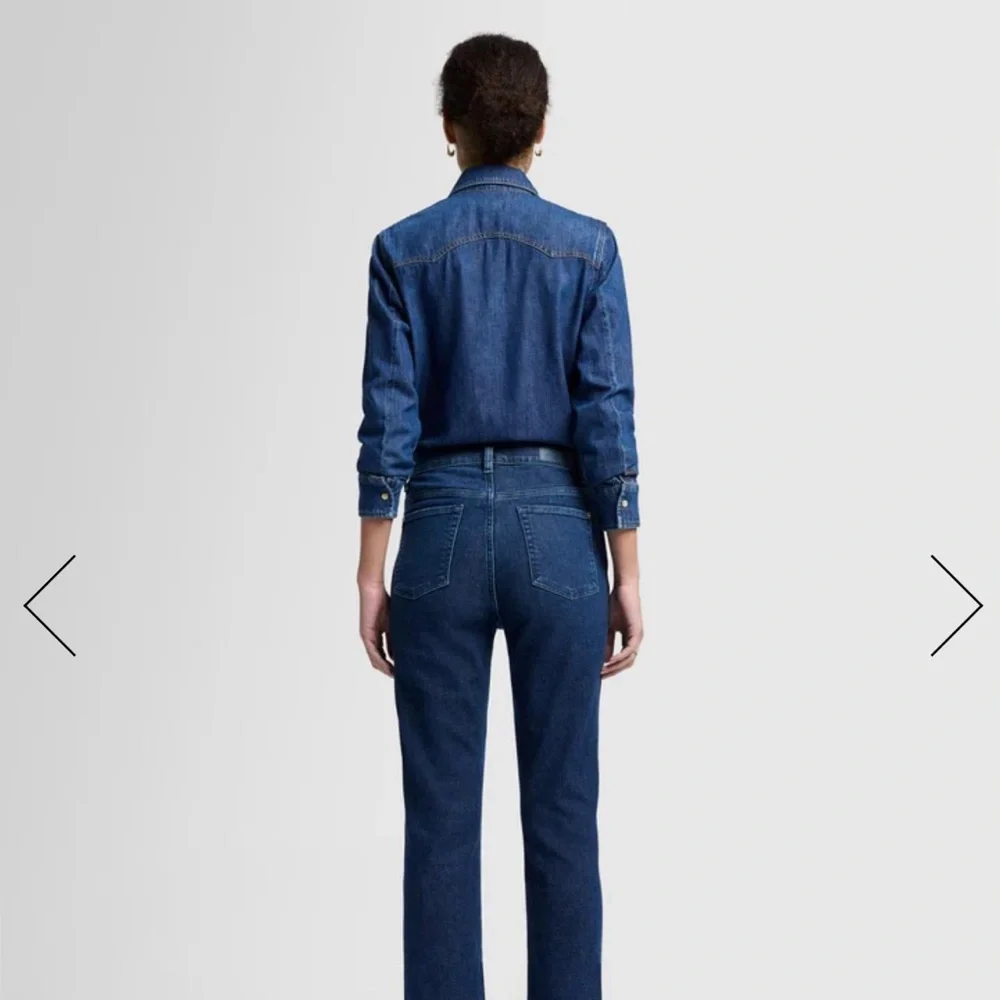 7 For All Mankind The High-Waist Slim Kick Flare Jeans Washed‎ Black SIZE: 27